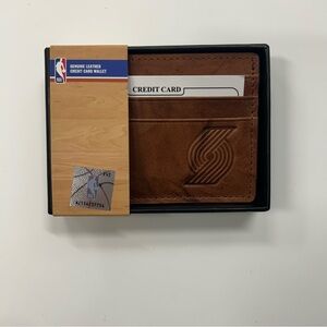NWT Rico NBA Trailblazers Credit Card‎ Holder Wallet Brown